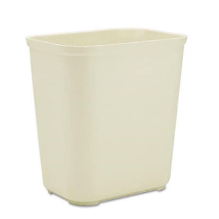 Pinpoint Fire-Resistant Wastebasket Rectangular Fiberglass 7 gal Beige PI188600